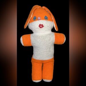 Vintage 1960’s Bunny BELOVED TOYS Orange 27” Stuffed Animal Plush